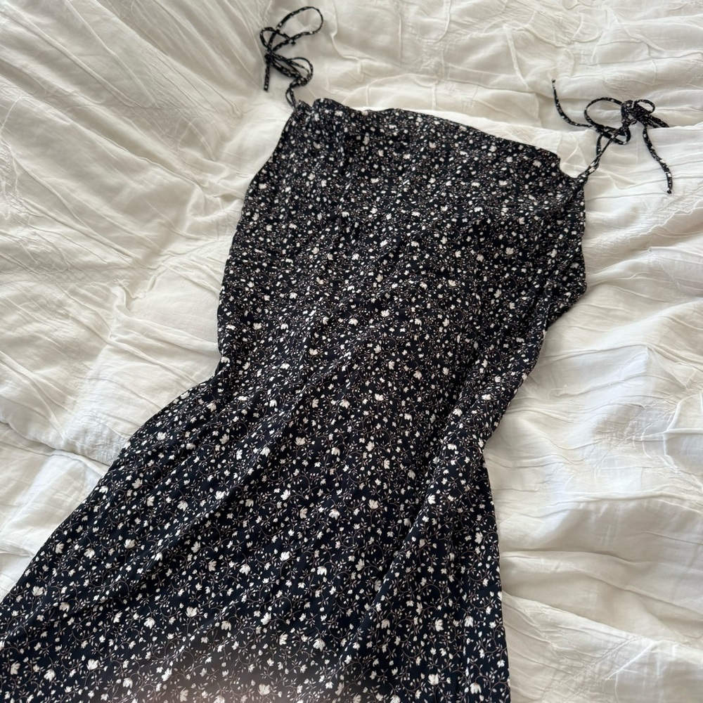 Library Boutique Floral Maxi Cowl Neck Spring Summer Dress